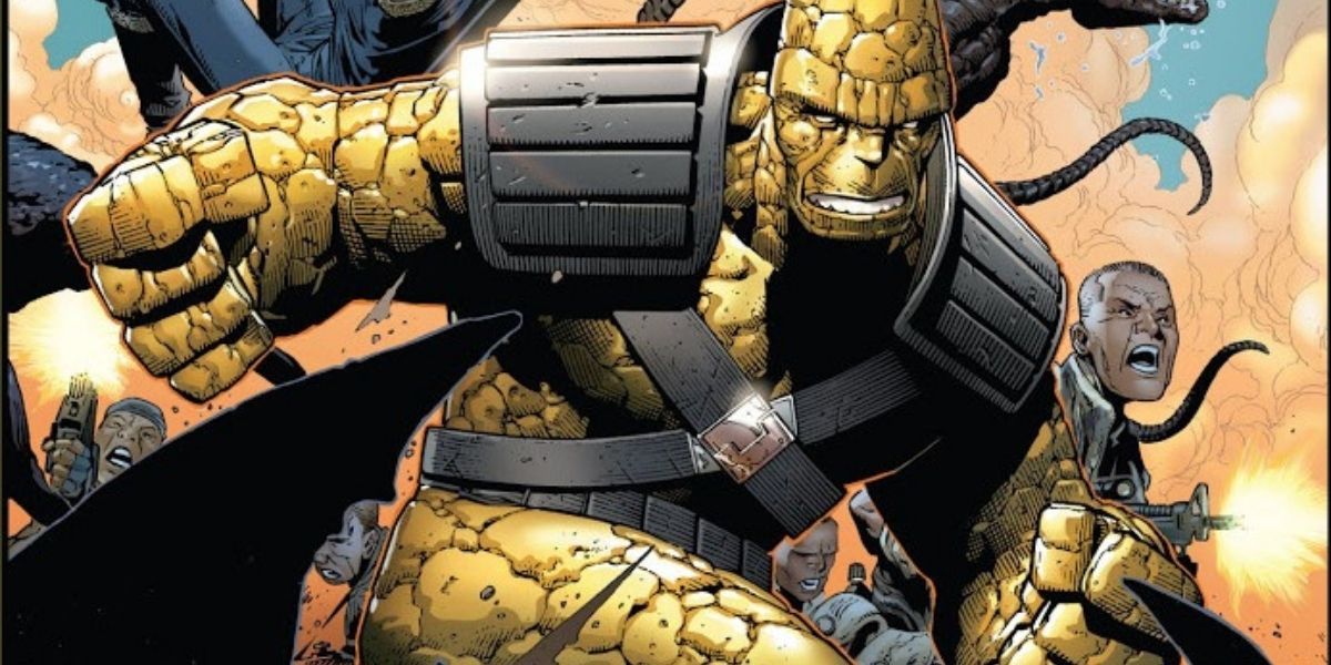 Korg in an battling pose in Marvel Comics