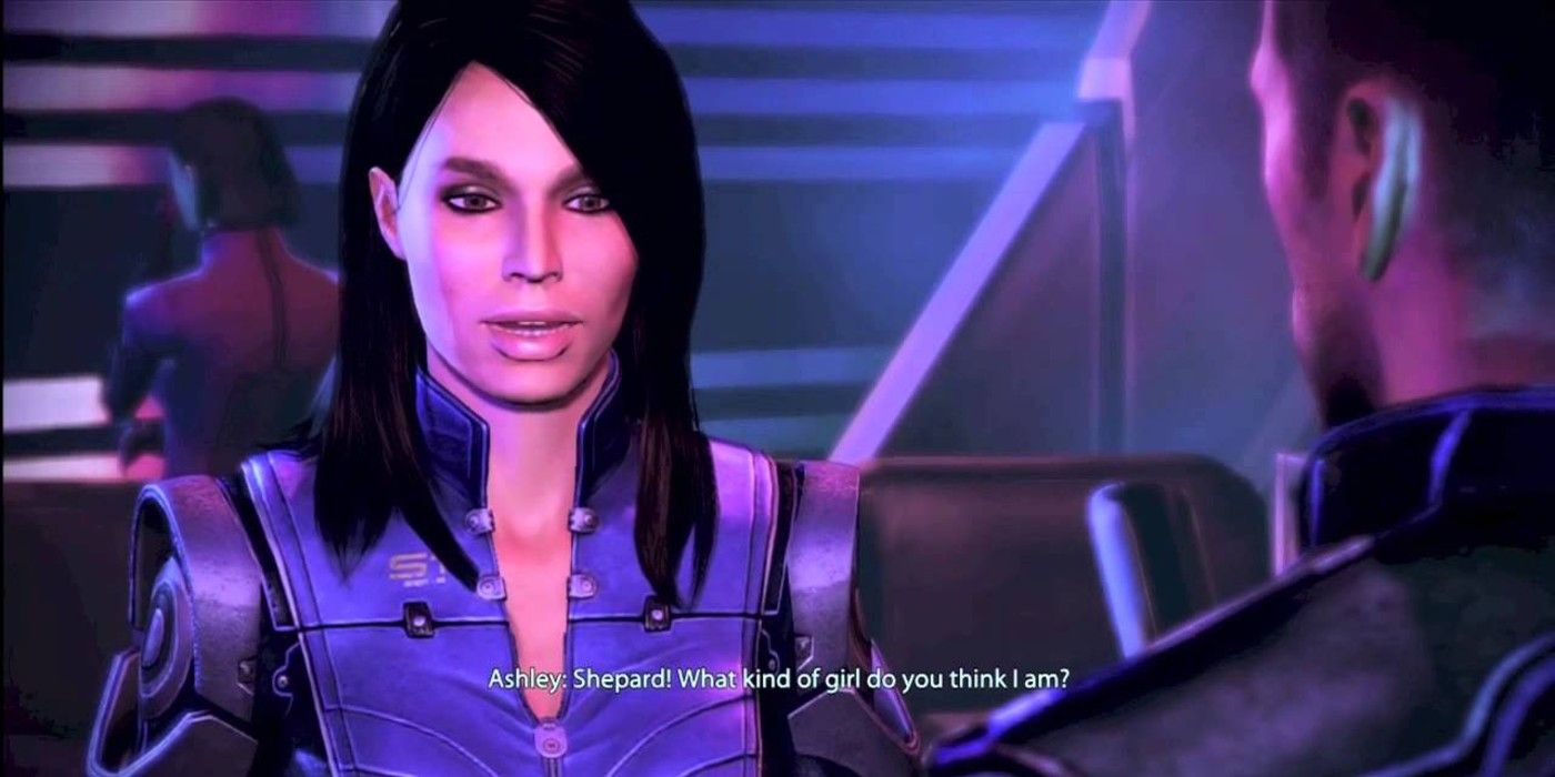 Shepard meets Ashley for a drink in Mass Effect 3: Citadel