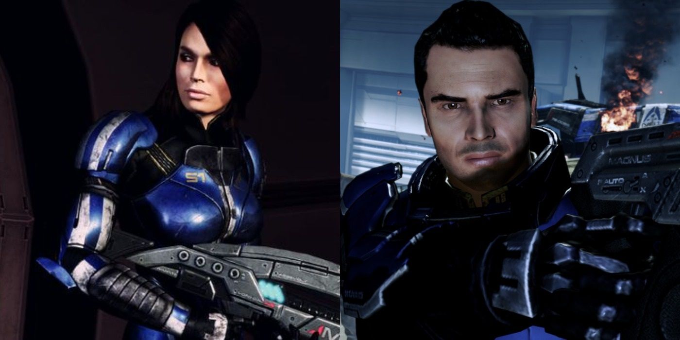 Split imafe showing Kaidan and Ashley in Mass Effect.