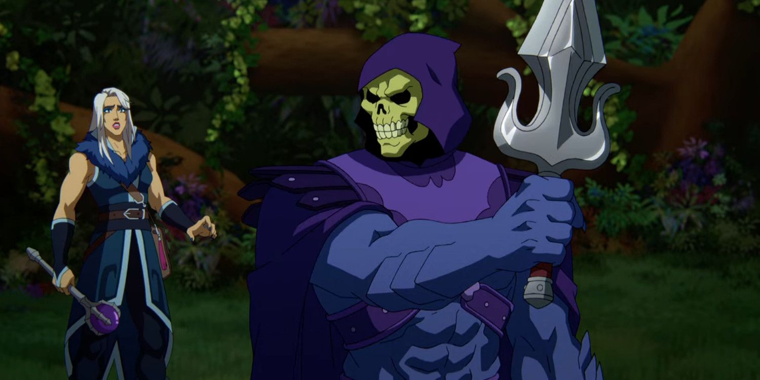 Masters of the Universe Revelation Skeletor with Evil-Lyn and Sword of Power