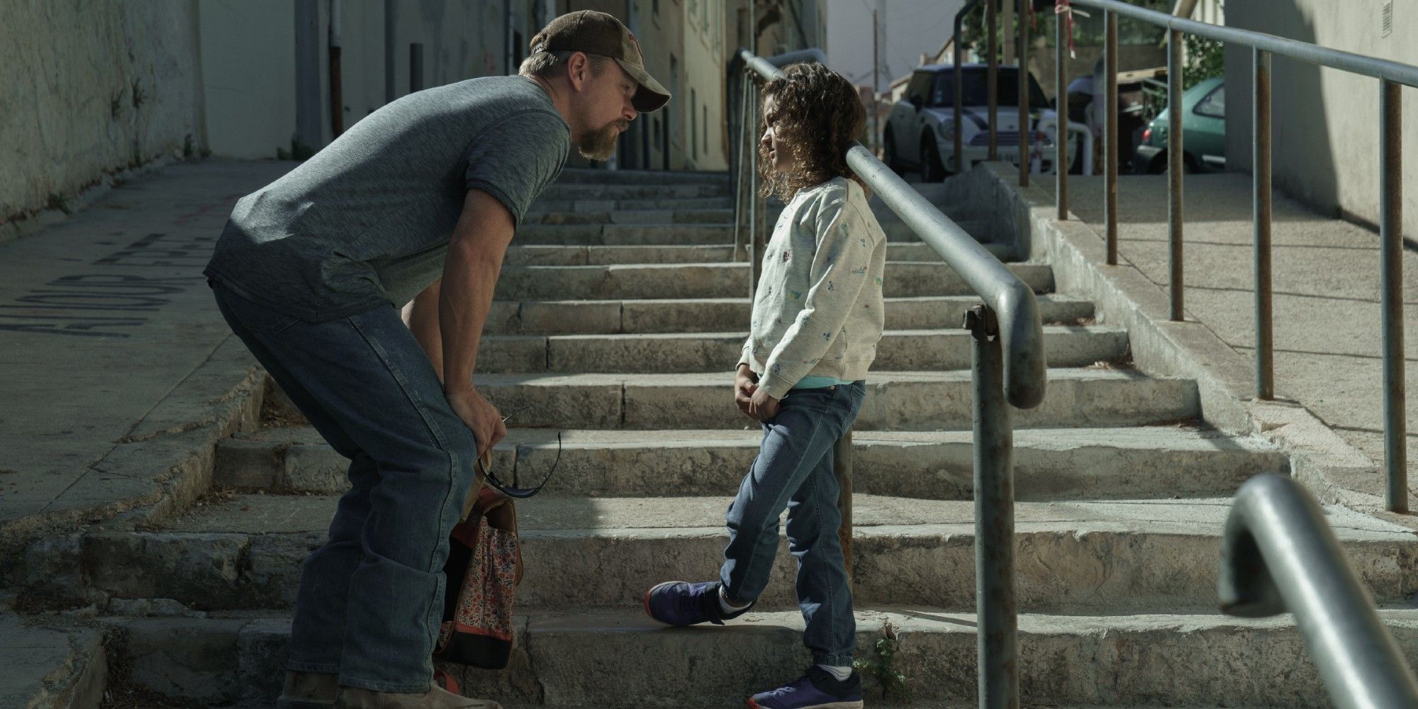 Matt Damon and Lilou Siauvaud in Stillwater
