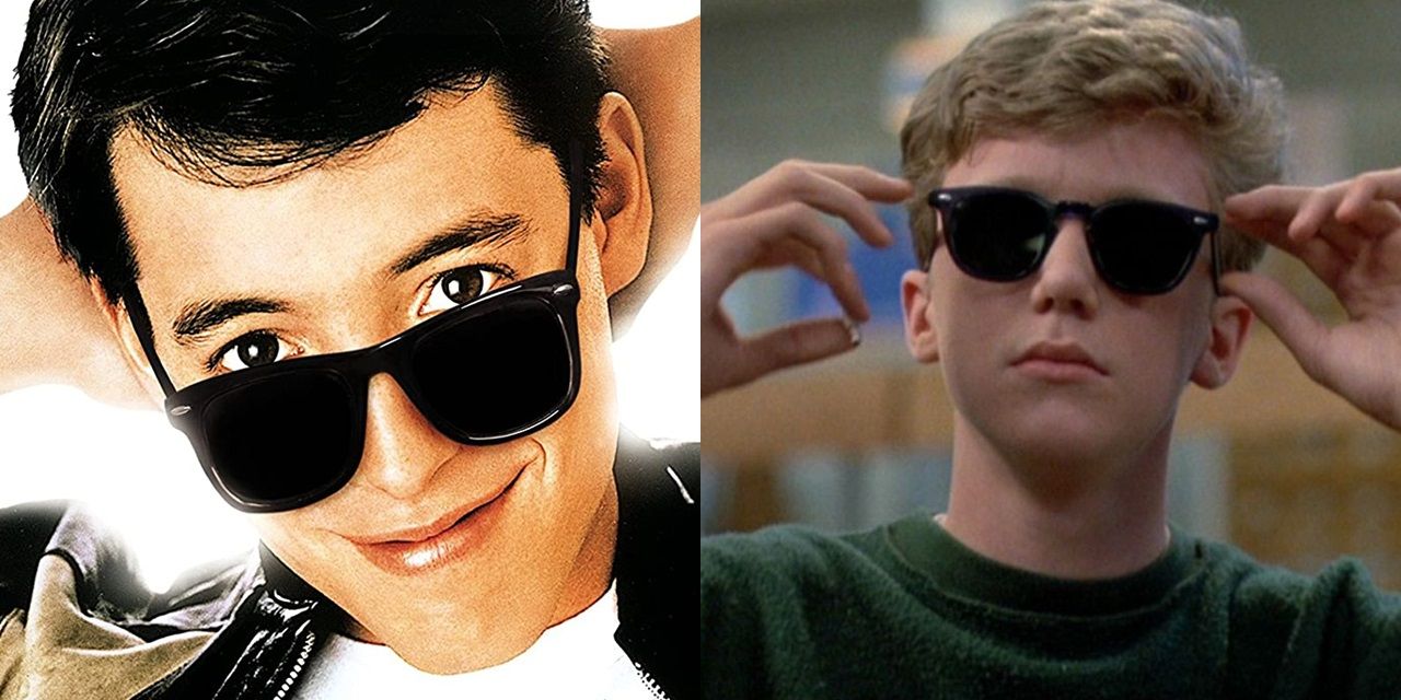 Matthew Broderick in Ferris Bueller's Day Off and Anthony Michael Hall in The Breakfast Club