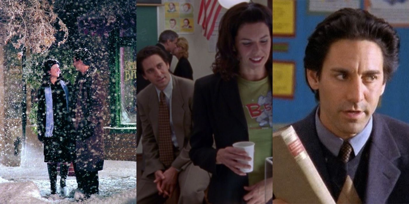 Gilmore Girls: Max and Lorelai walk together, Max stands in line, a close-up of his face