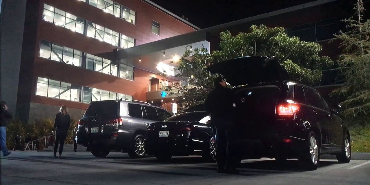 Meredith and Nathan Riggs argue at the car park before making love in Grey&rsquo;s Anatomy