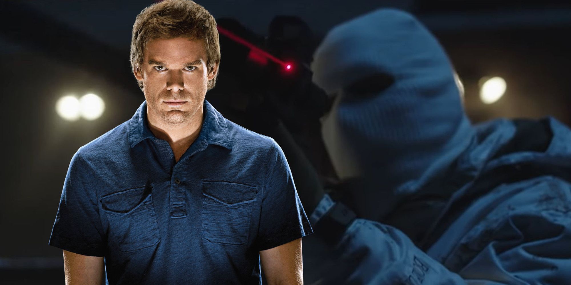 Michael C Hall as Dexter Morgan and Masked Killer in Dexter New Blood