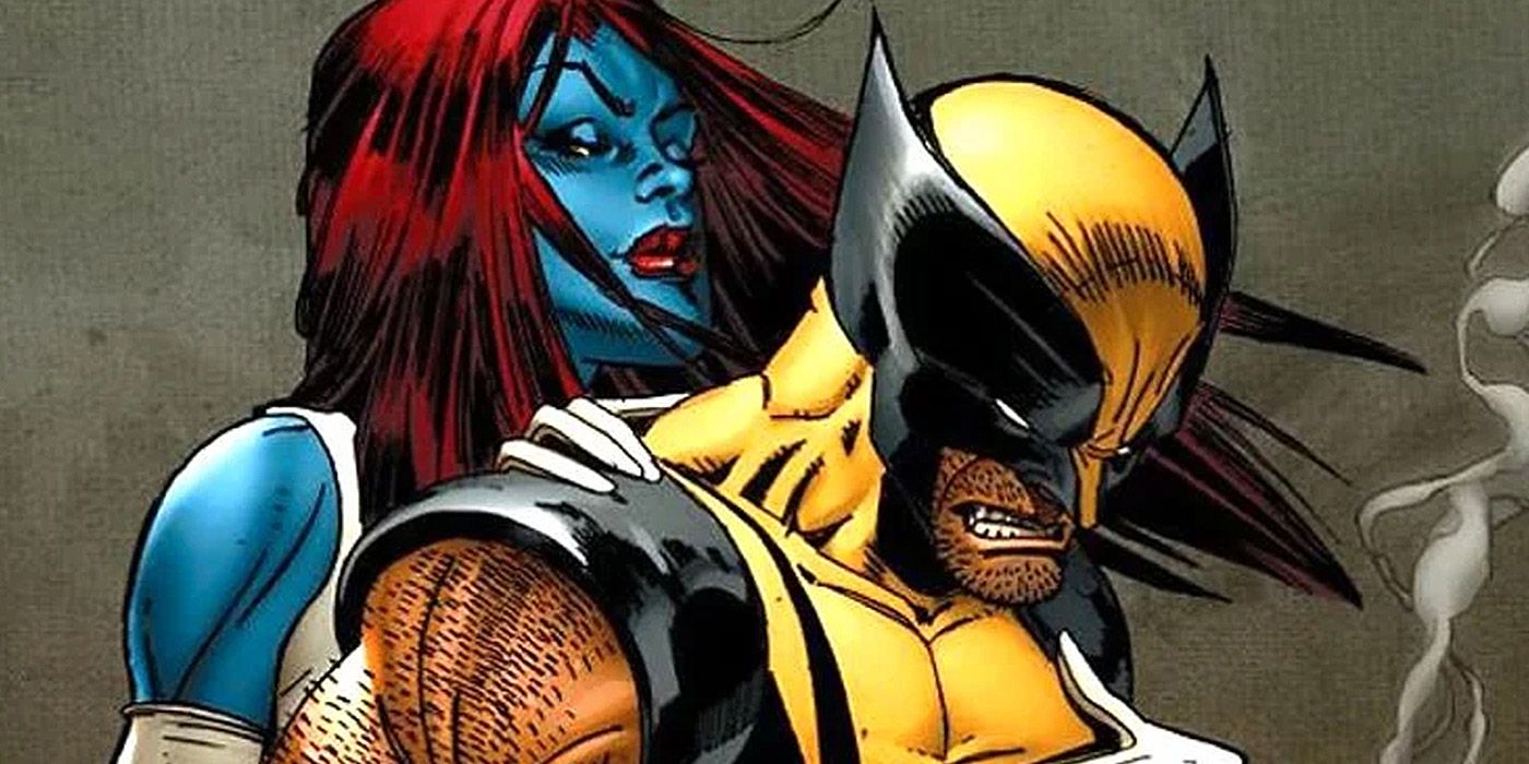 Mística tenta seduzir Wolverine nos quadrinhos.