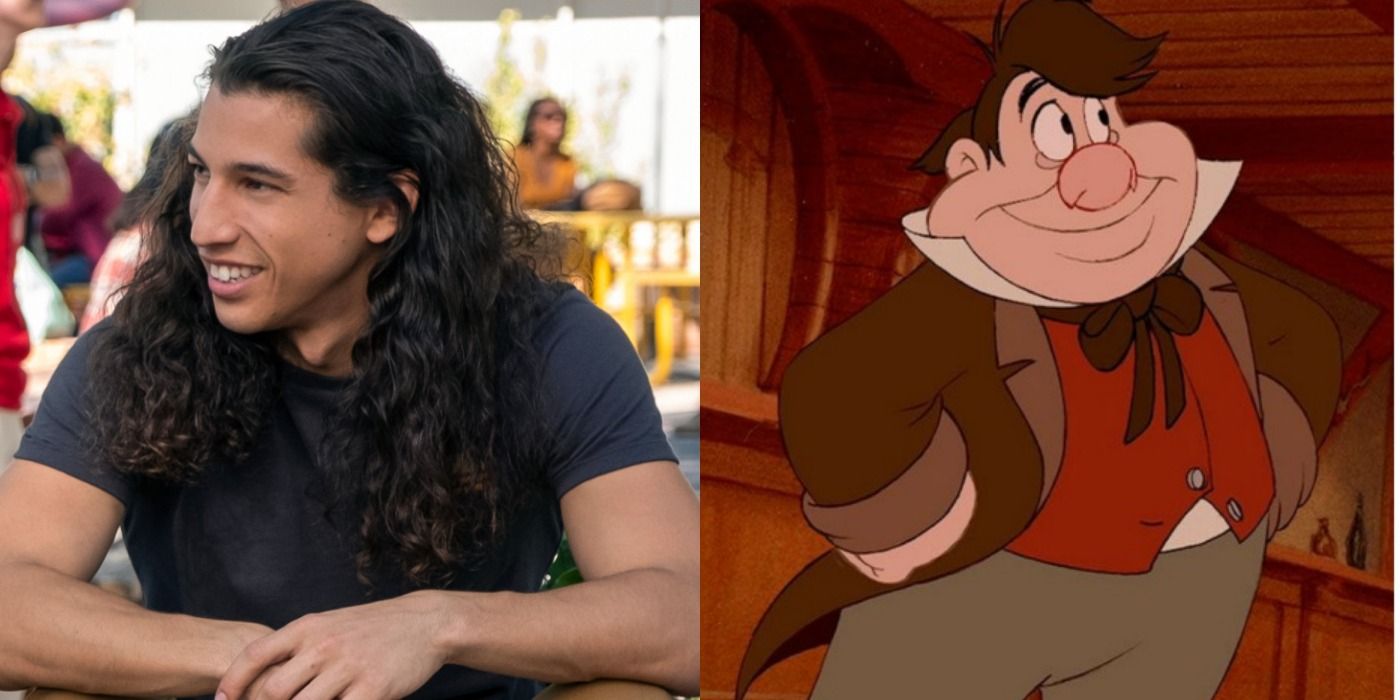 A split image depicts Trent in Never Have I Ever and Lefou in Beauty And The Beast