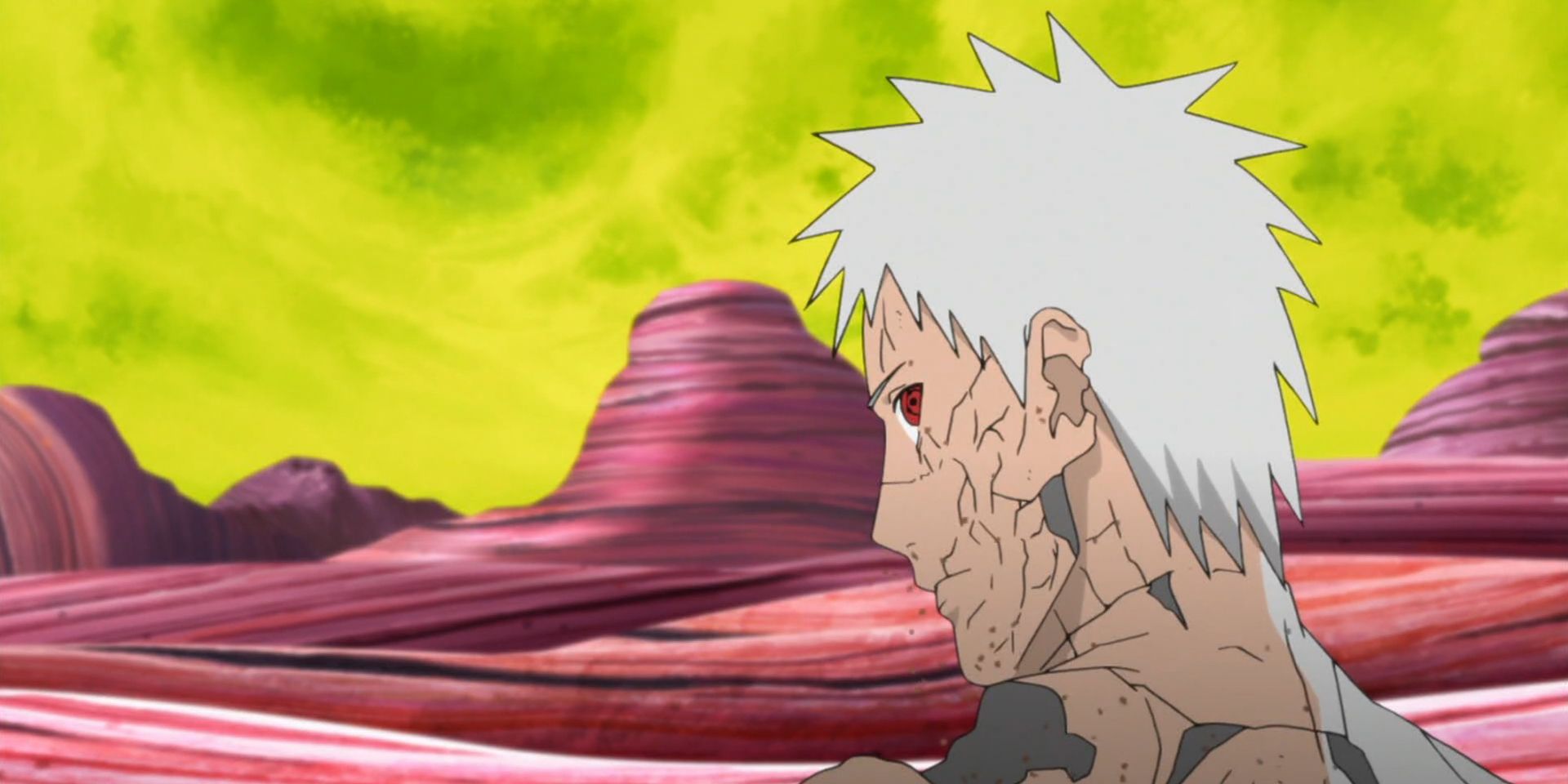 The villain Obito from the Naruto anime.