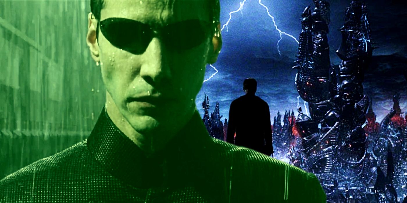 Neo in The Matrix and Machine City