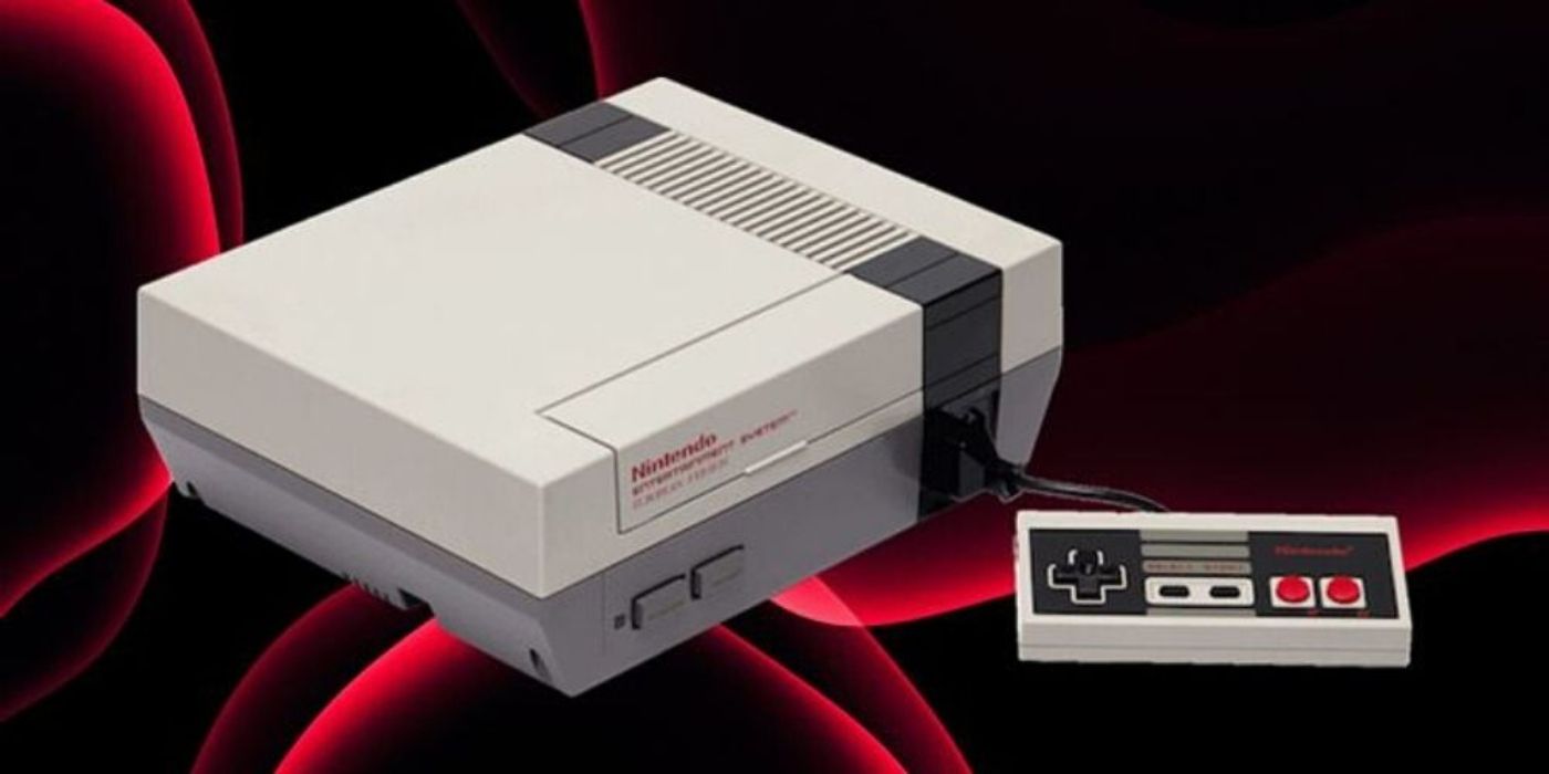 A marketing image of the Nintendo Entertainment System.