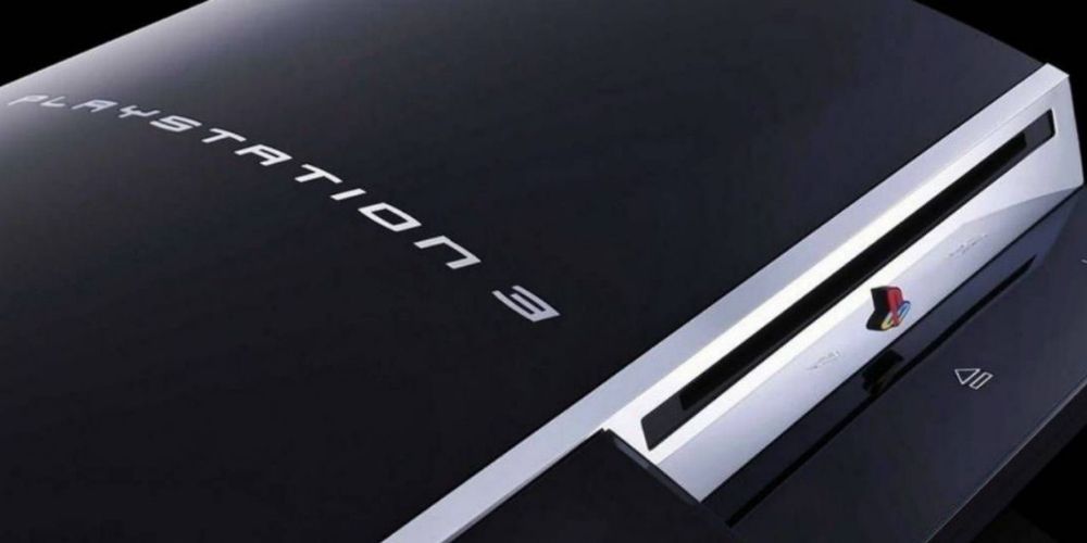 Close up image of a black PS3