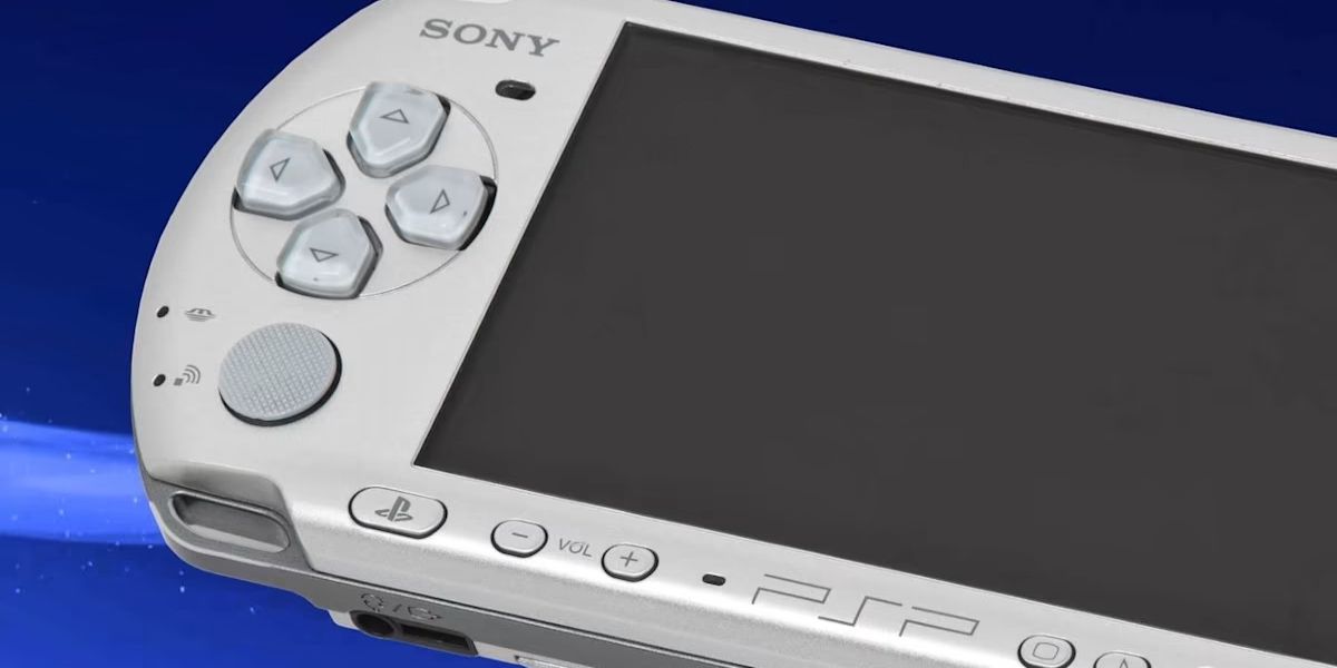 A promotional image of Sony's PSP console.