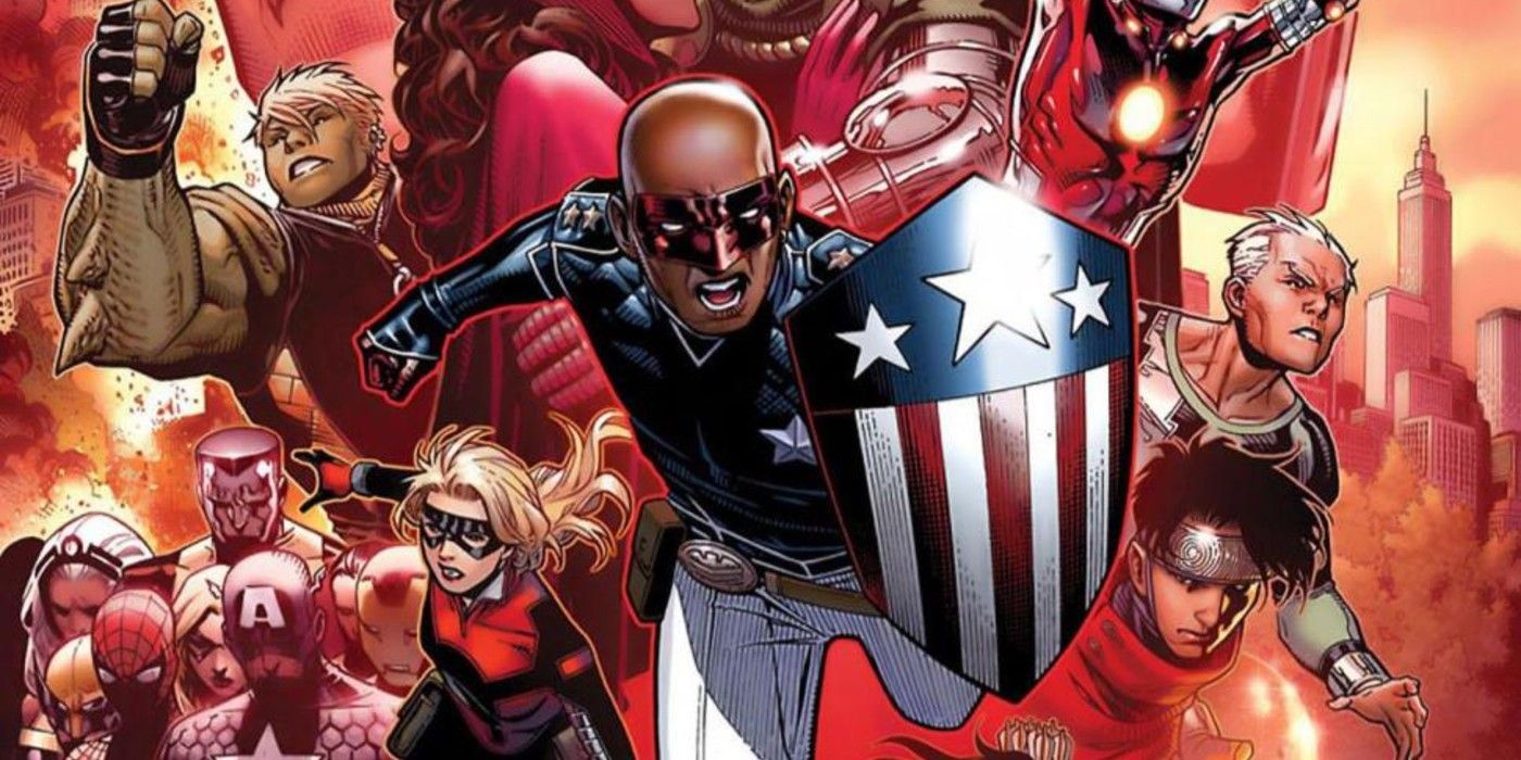Patriot leading fight in Young Avengers comics.