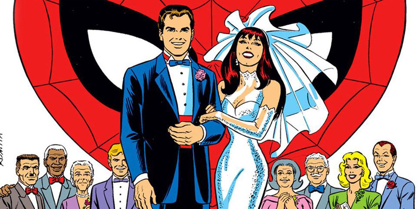 Peter Parker marries Mary Jane Watson.