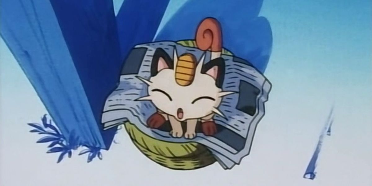 Young Meowth crying in the streets