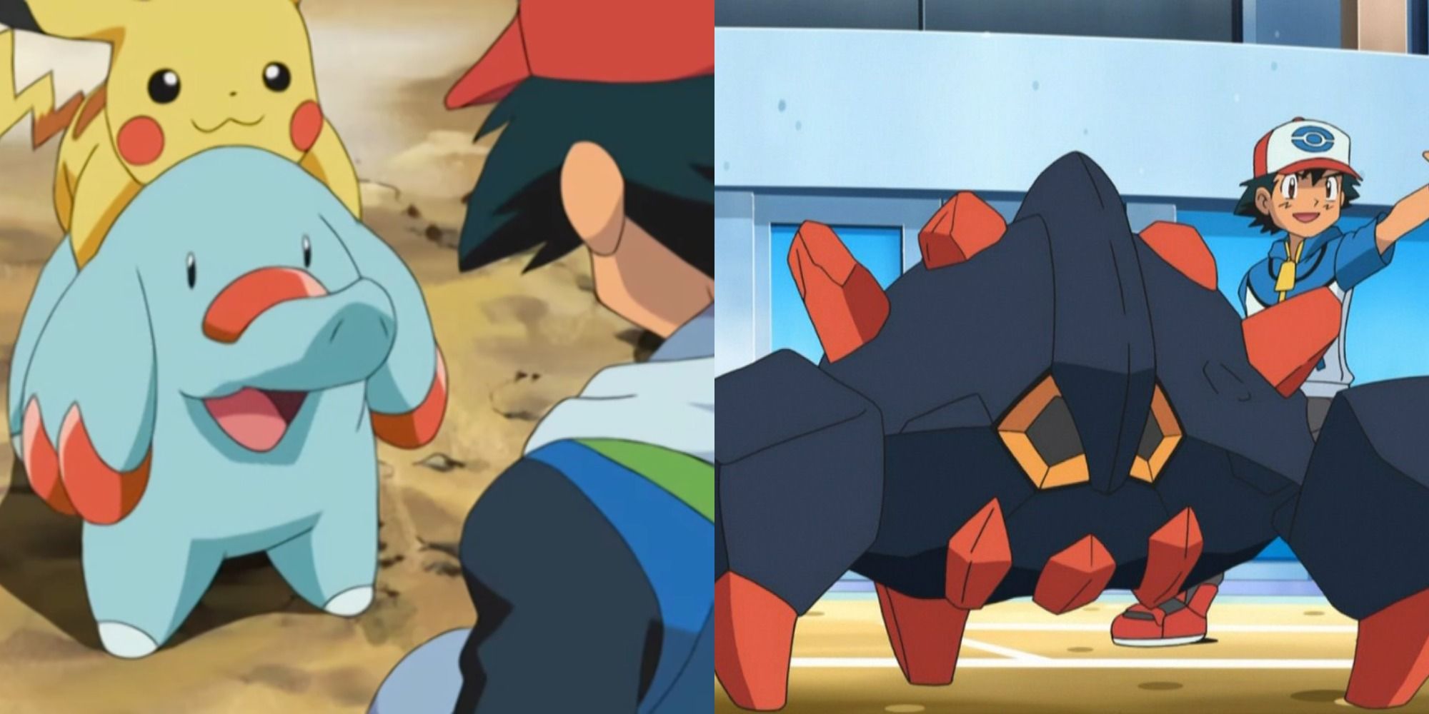 Split image of Phanpy and Boldore in Pokémon