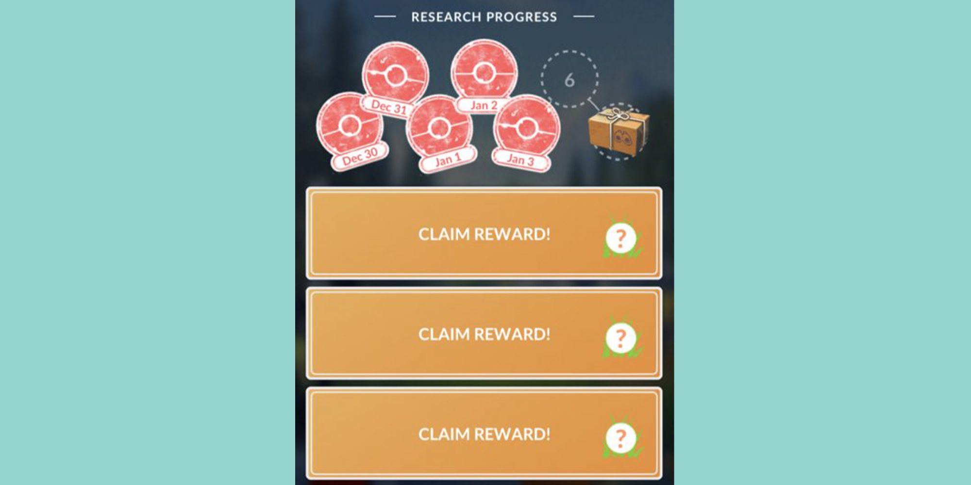 Pokémon Go December Field Research tasks and their rewards
