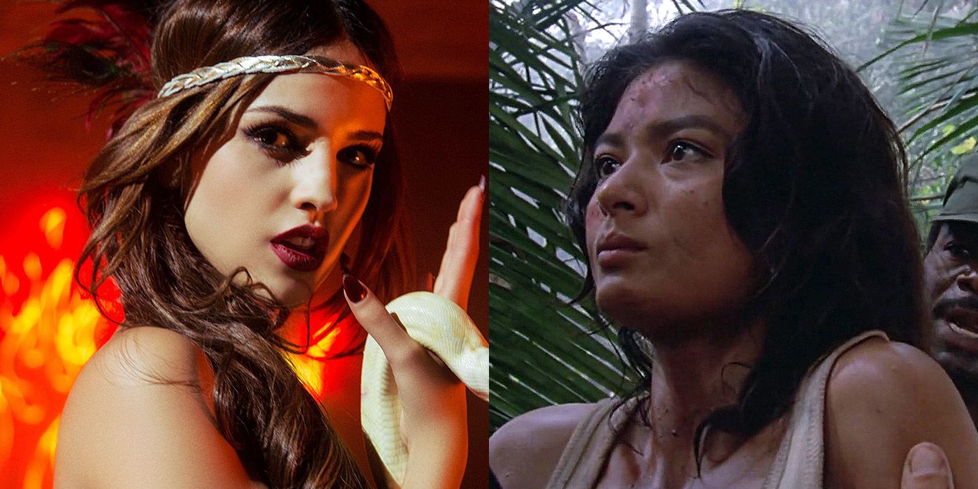 Split image of Eiza Reyna and Anna from Predator