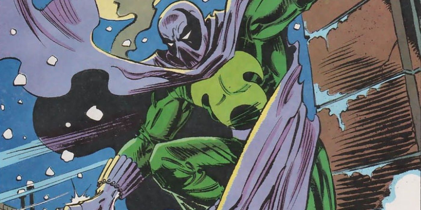 Prowler lurks on a building from Spider-Man