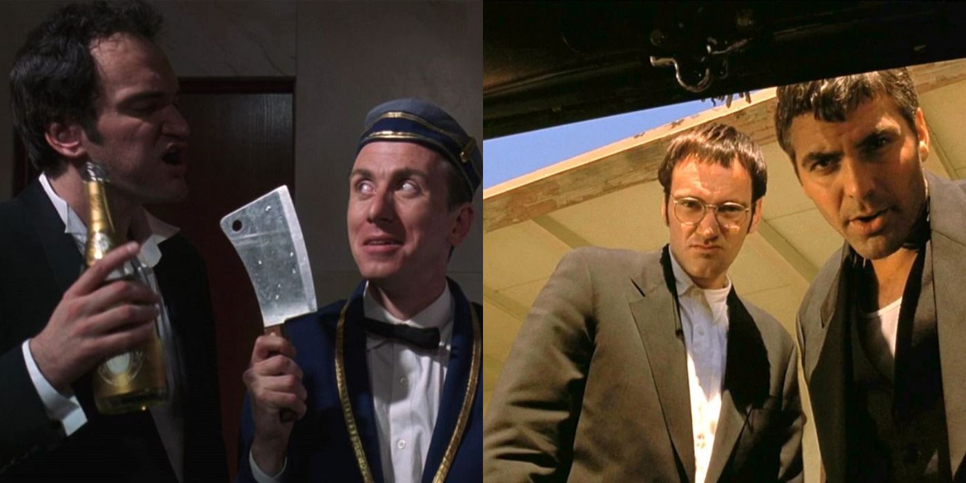 Split image of the movies From Dusk Till Dawn and Four Rooms.