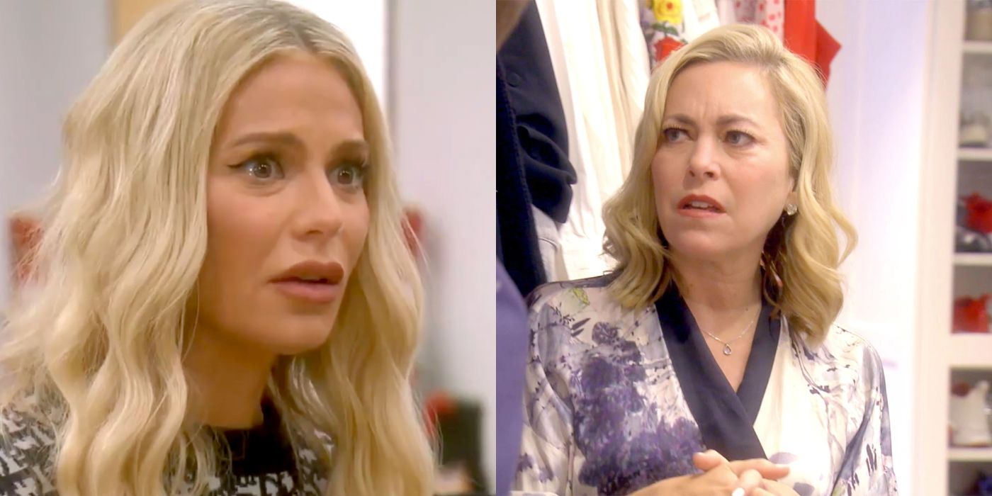 Split image of Dorit and Sutton in the RHOBH episode &quot;Circle Of Distrust&quot;