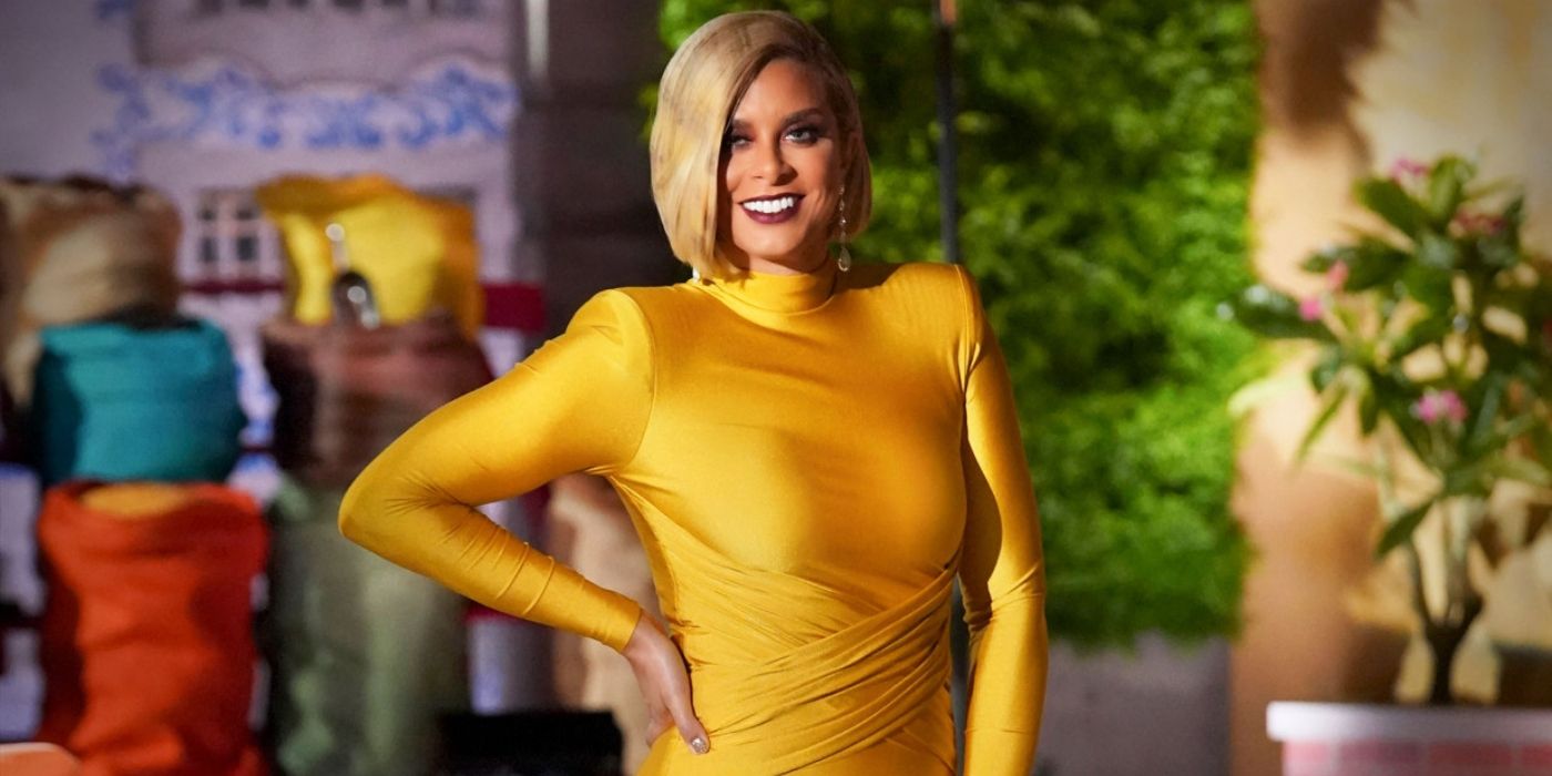 Robyn in a yellow gown in a RHOP reunion