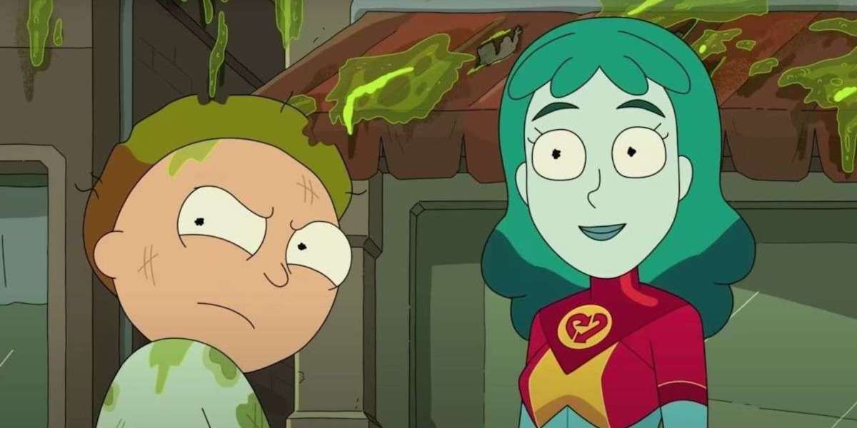 And angry Morty turns back to look at someone while talking to Planetina in Rick & Morty