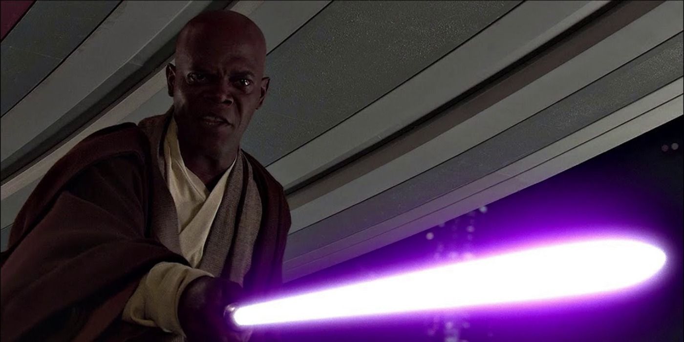 Mace Windu preparing to kill an unarmed Palpatine