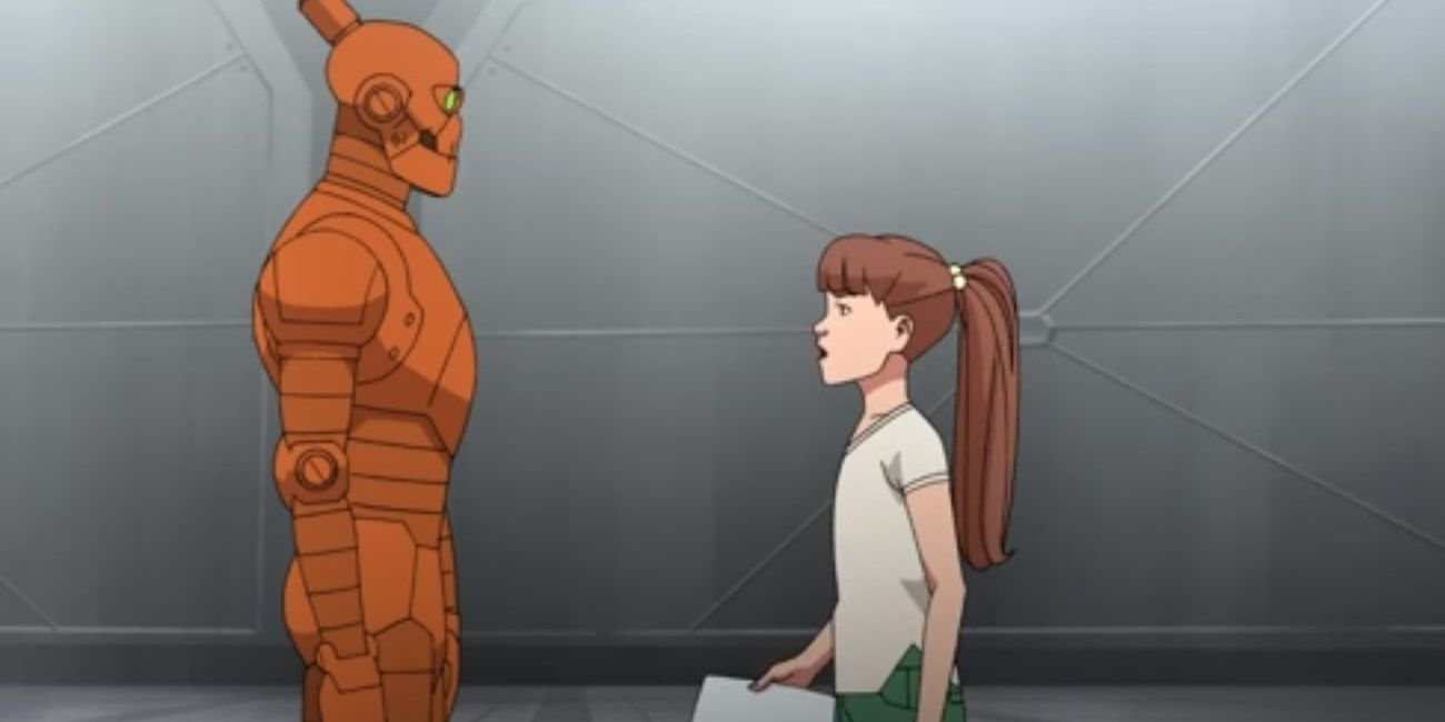Robot and Monster Girl meet in training room in Invincible
