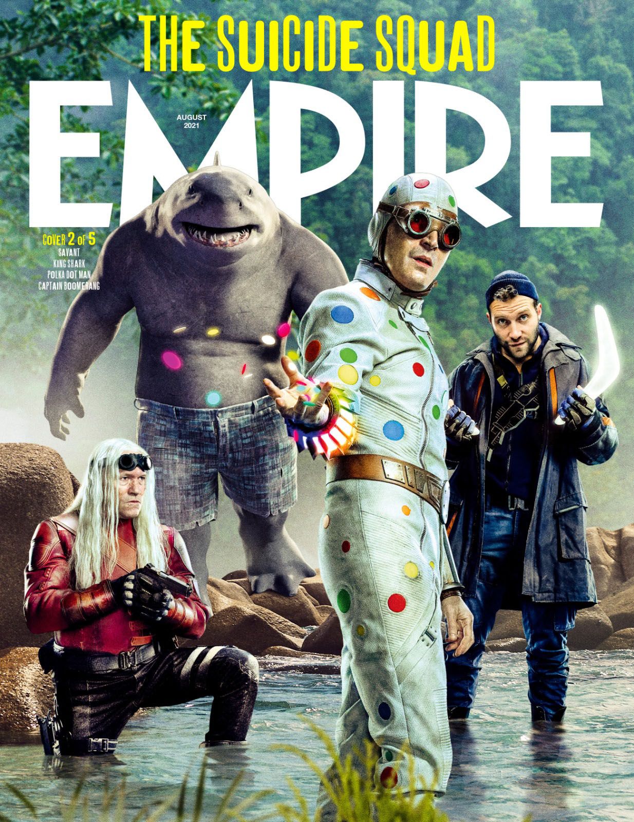 Savant, King Shark, Polka-Dot Man, Captain Boomerang The Suicide Squad Empire Magainze Cover