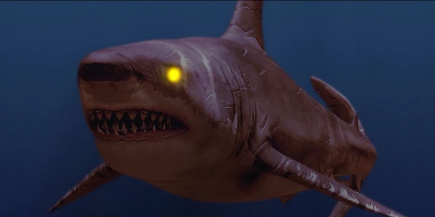 Um tubarão possuído do filme Shark Exorcist.