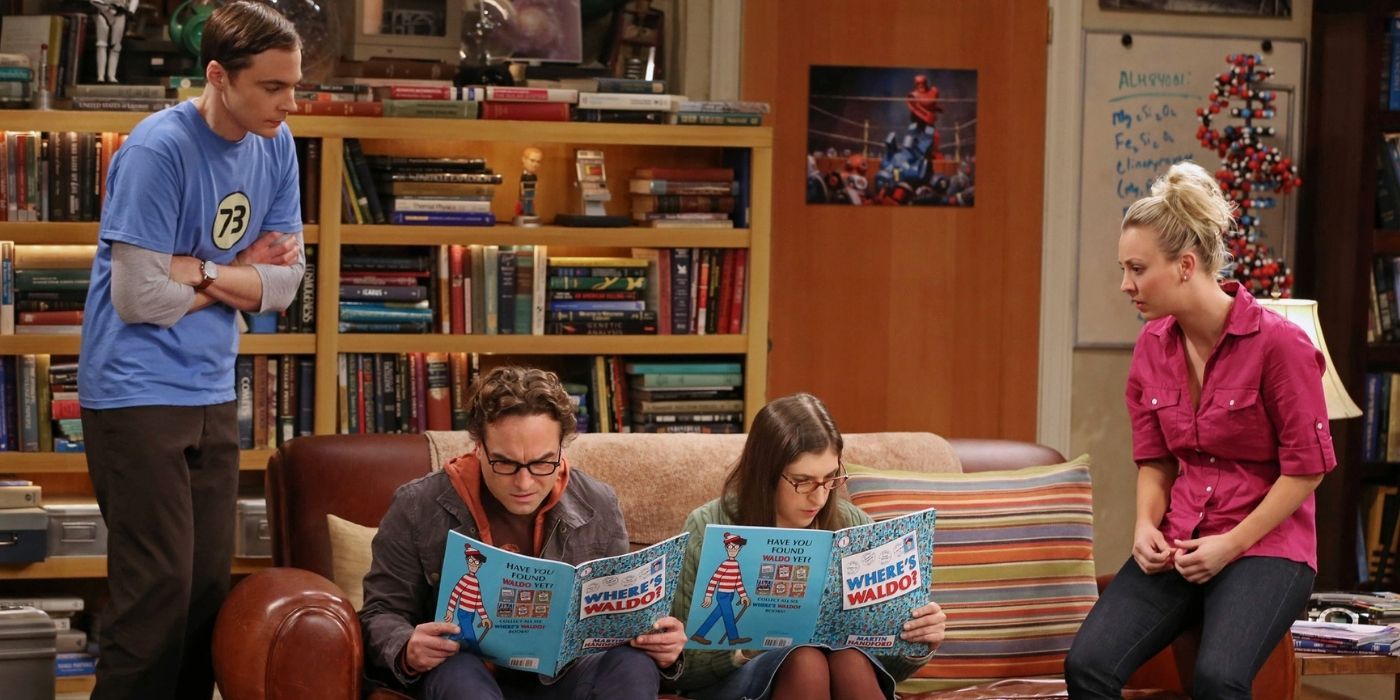 Leonard and Amy try to find Waldo in TBBT