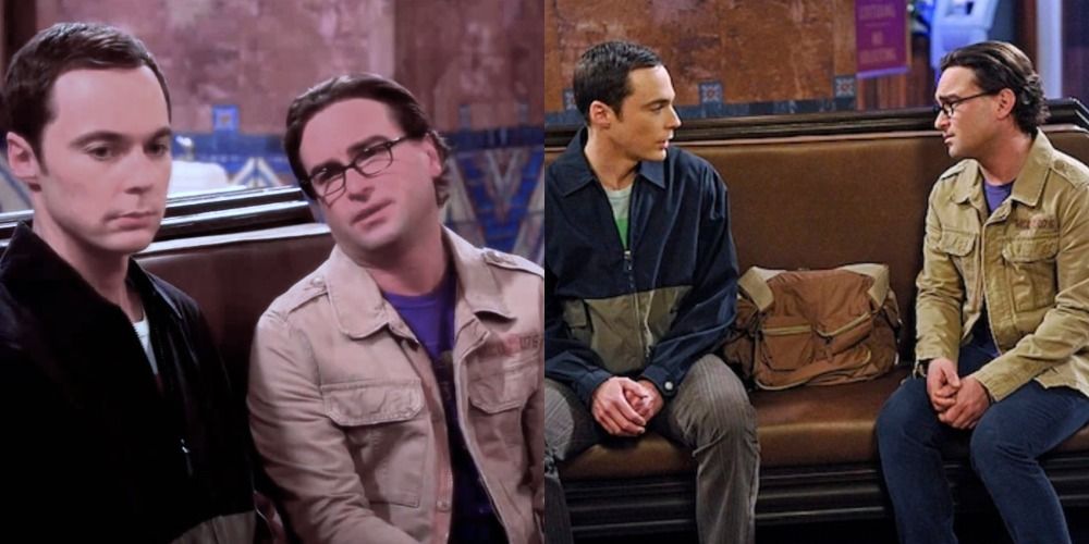 Sheldon and Leonard in the season finale at the train station in TBBT