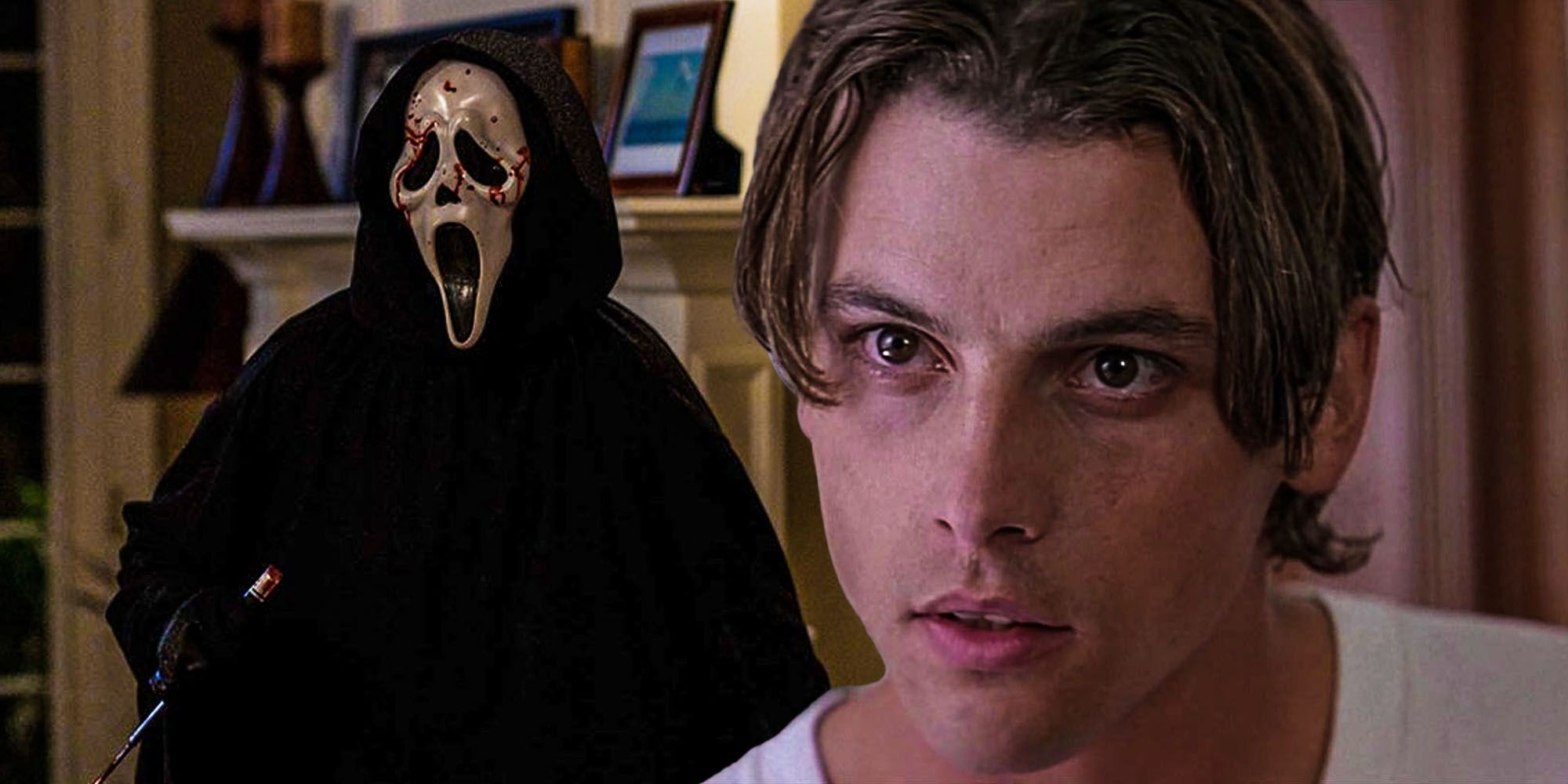 split image of Billy loomis and ghostface from scream