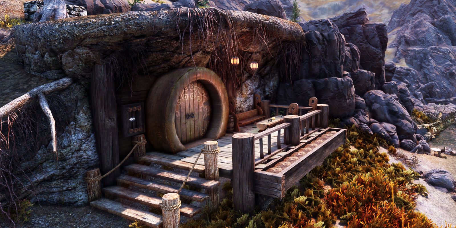 Skyrim 2021 Best Player Housing Mods Oldhollow Chalet Hobbit Hole House