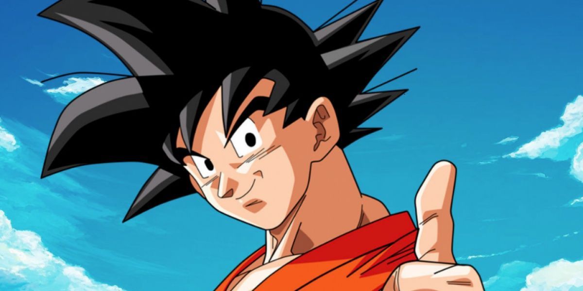 Goku gives the thumbs up.
