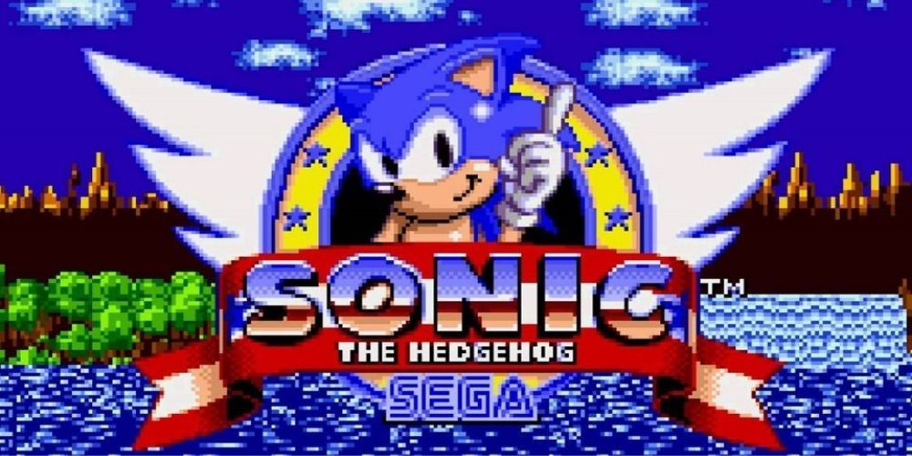 The intro to the Sonic the Hedgehog video game
