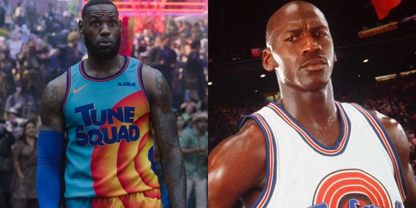 LeBron James and Michael Jordan in Space Jam