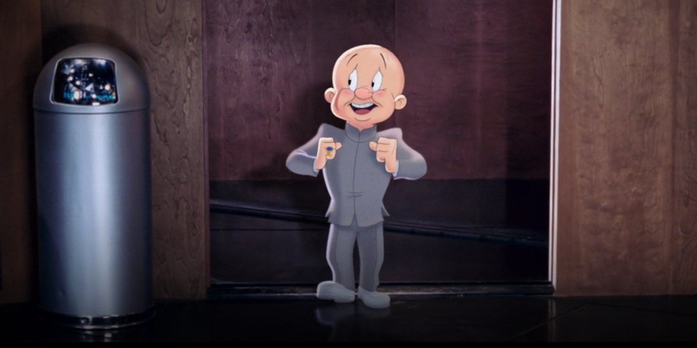 Elmer Fudd as Mini Me from Austin Powers in Space Jam 2