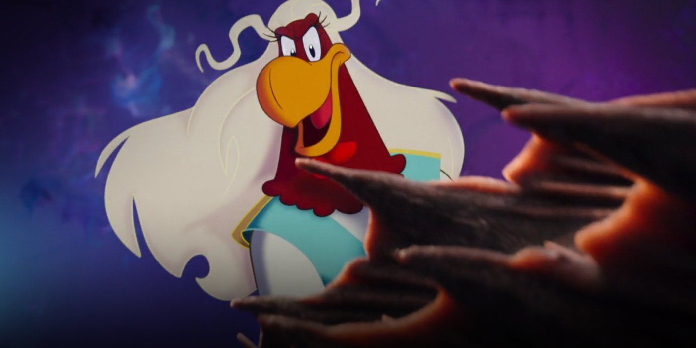 Foghorn Leghorn dressed as a Game of Thrones character in Space Jam: A New Legacy
