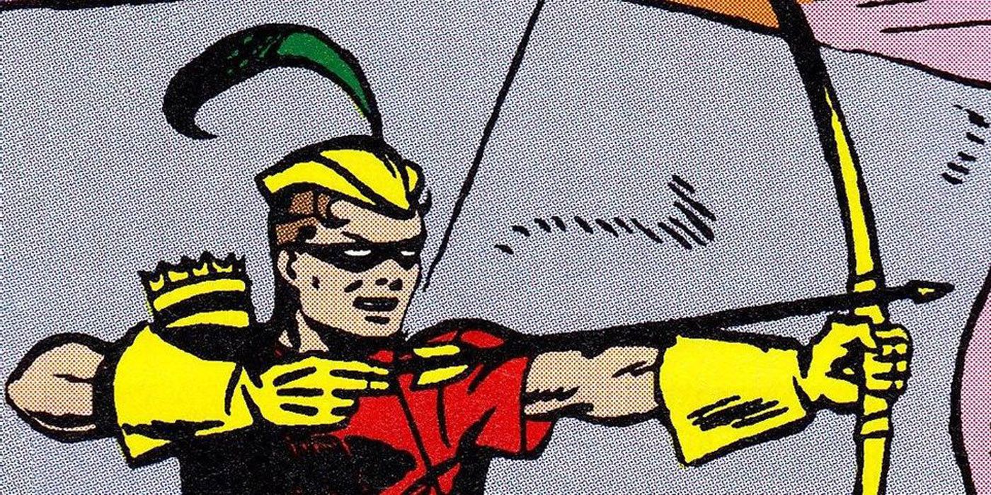 Speedy aiming his bow in Teen Titans.