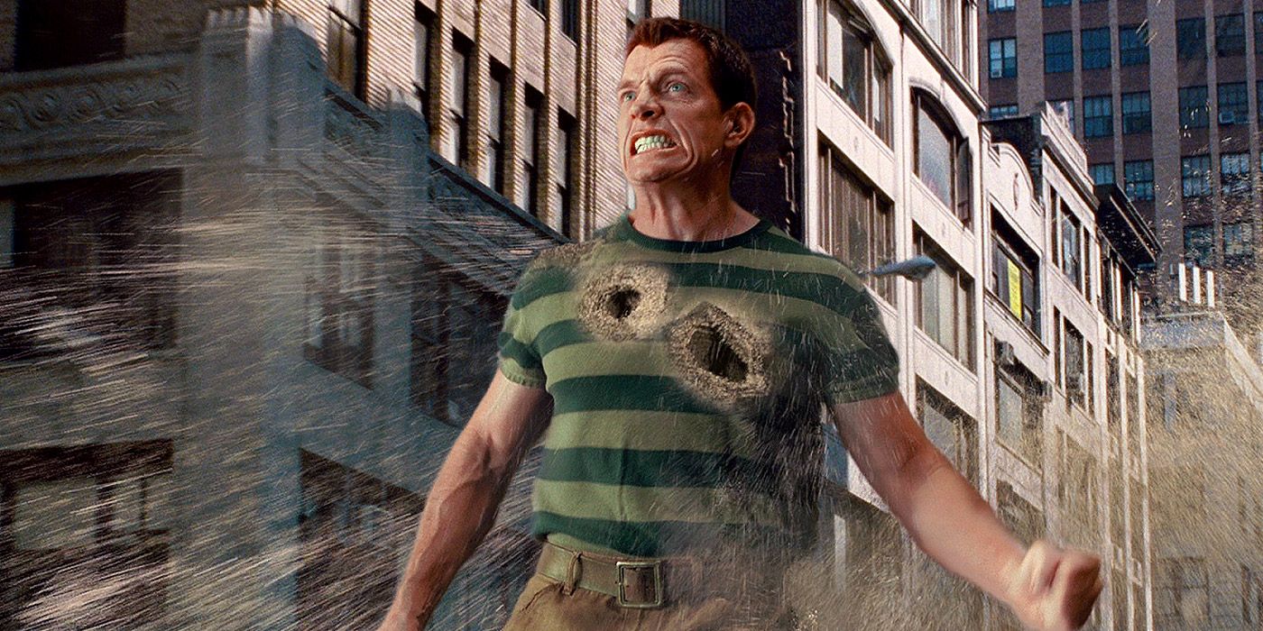 The Sandman demonstrates his super powers in Spider-Man 3