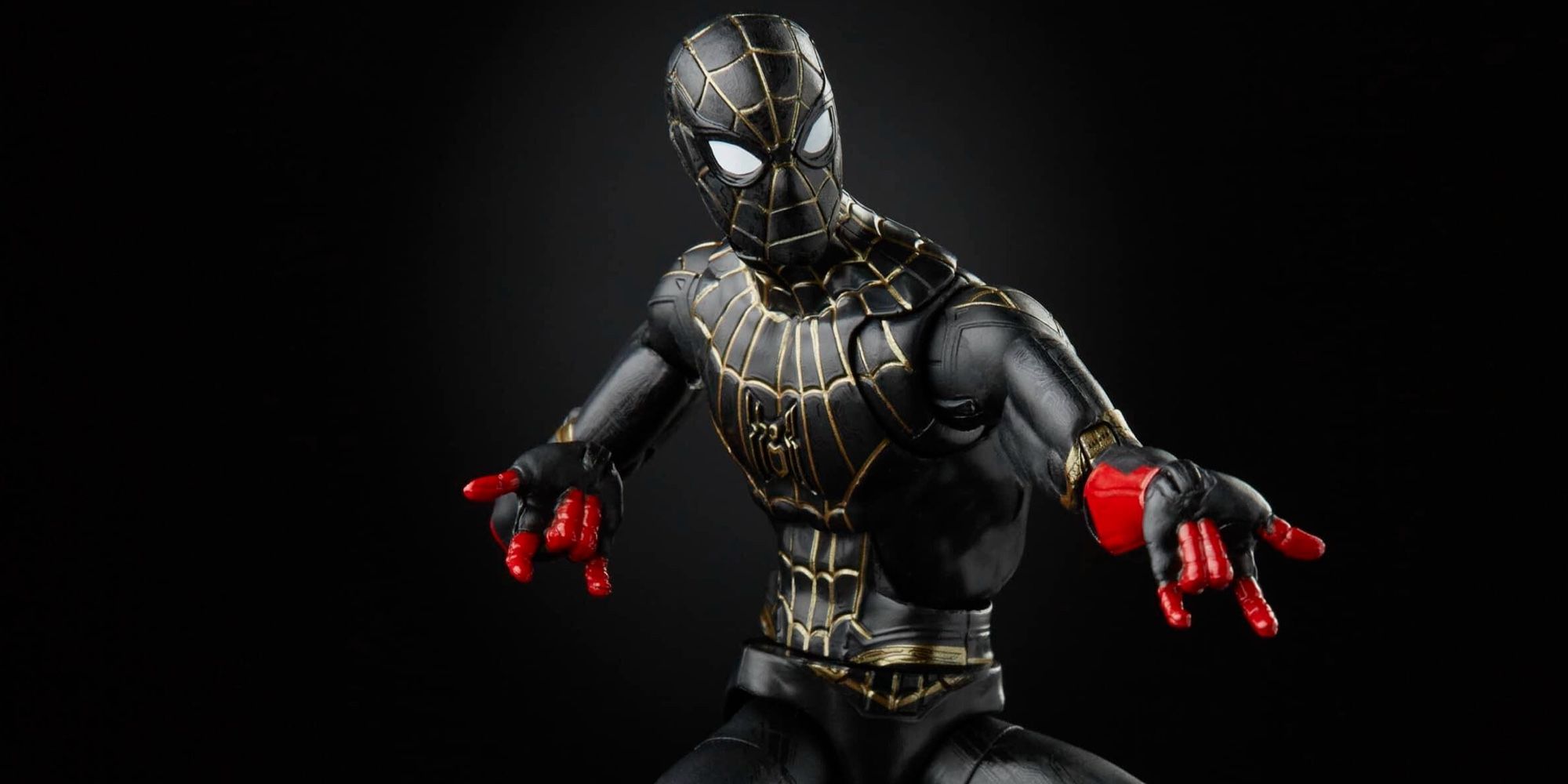 Spider Man No Way Home Black Gold Costume Toy featured