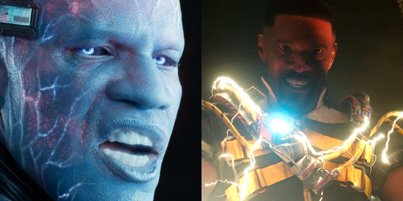 Split image of Electro from Spider-Man