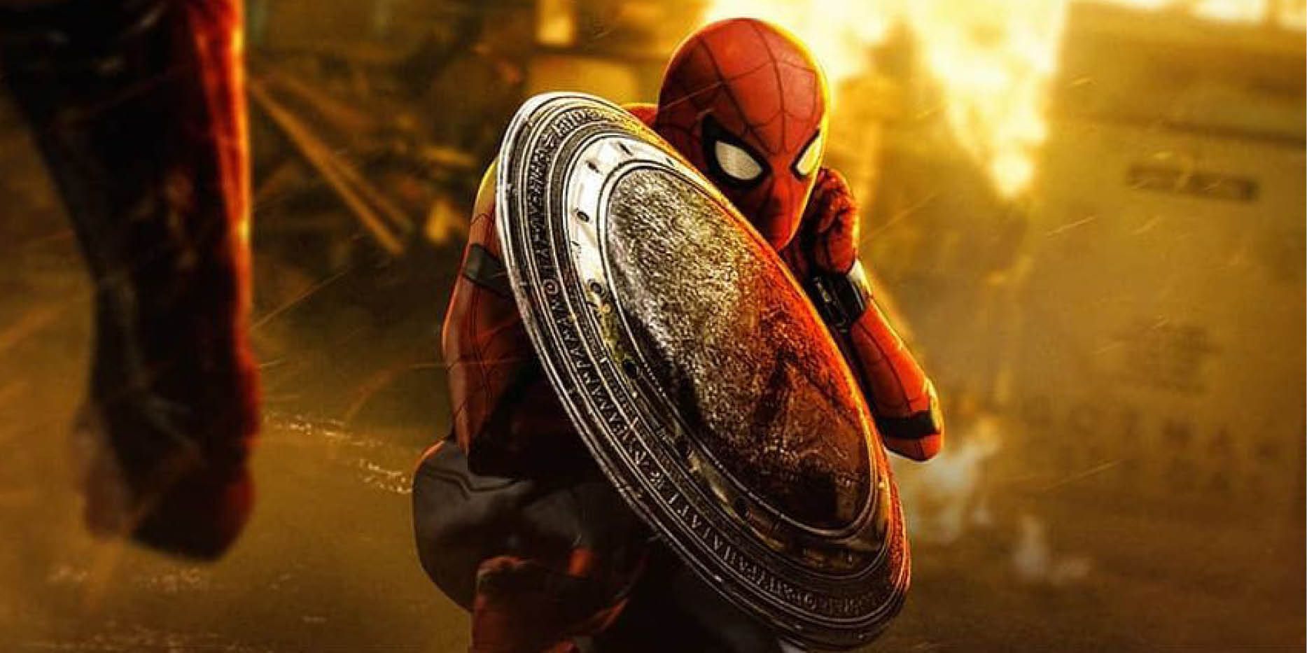 Bosslogic imagines Spider-Man with Wonder Woman's shield