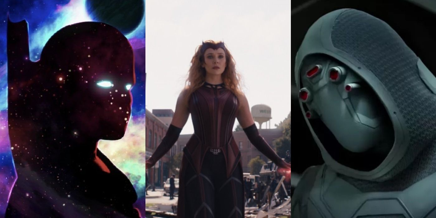 Split image of Uatu, Scarlet Witch and Ghost Feature