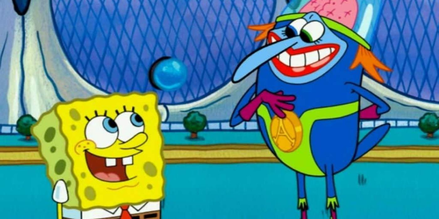 SpongeBob talks to the Lord Royal Highness of Atlantis
