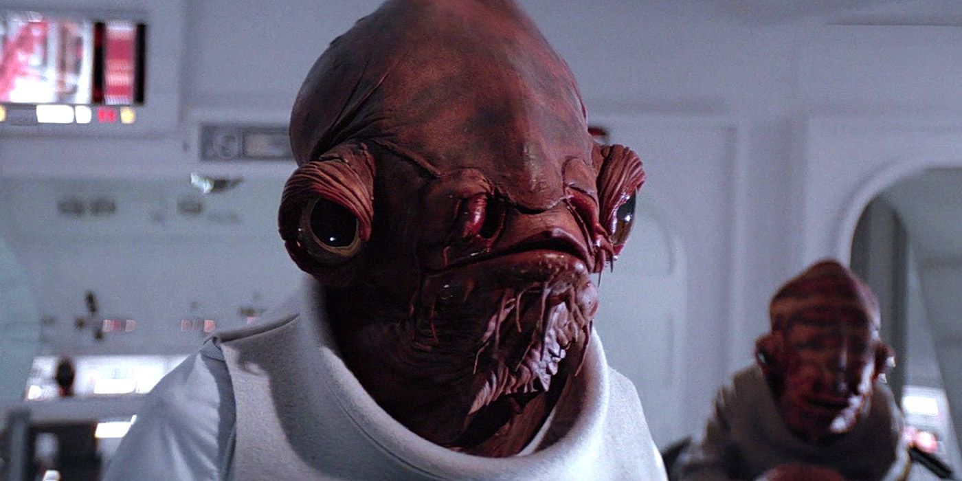 Admiral Ackbar during the Battle of Endor in Return of the Jedi.