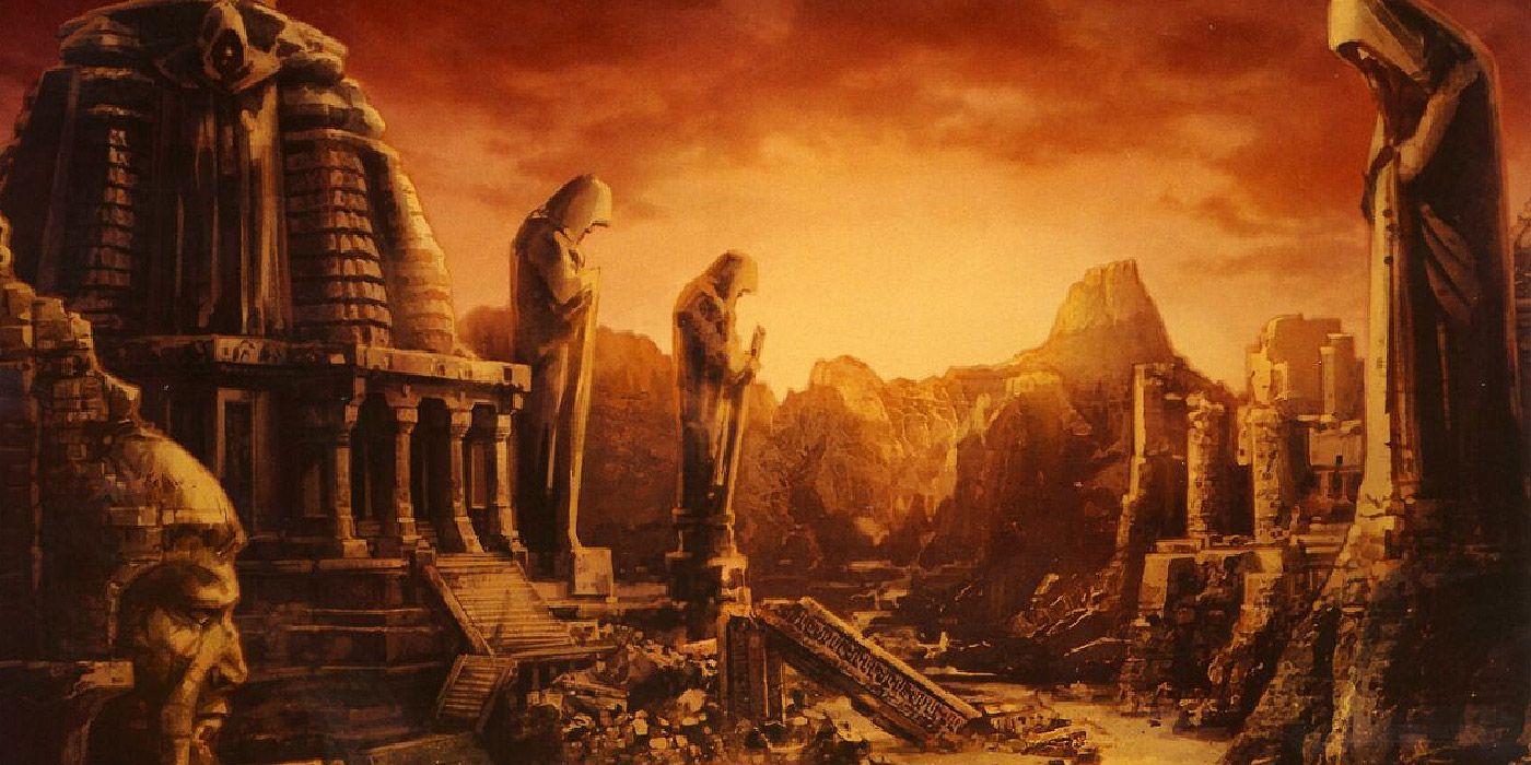 Sith ruins on Korriban/Moraband, the Sith homeworld on Star Wars