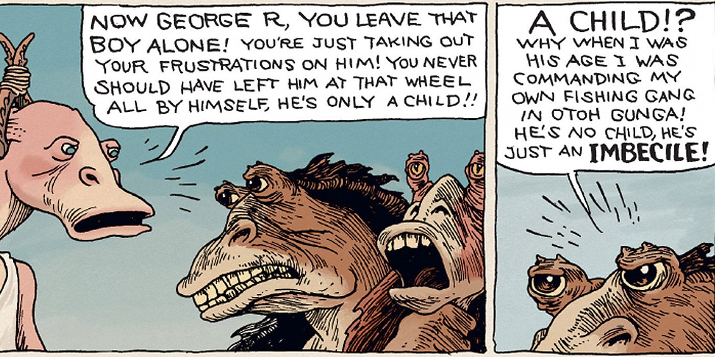 George R. Binks hates his son Jar Jar in this Star Wars comic tale